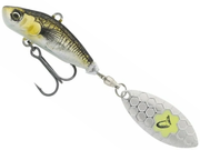 Spinnertail SAVAGE GEAR Sticklebait Tail Spin Sinking, Green Silver Ayu, 6.5cm, 9g, 1buc/pac