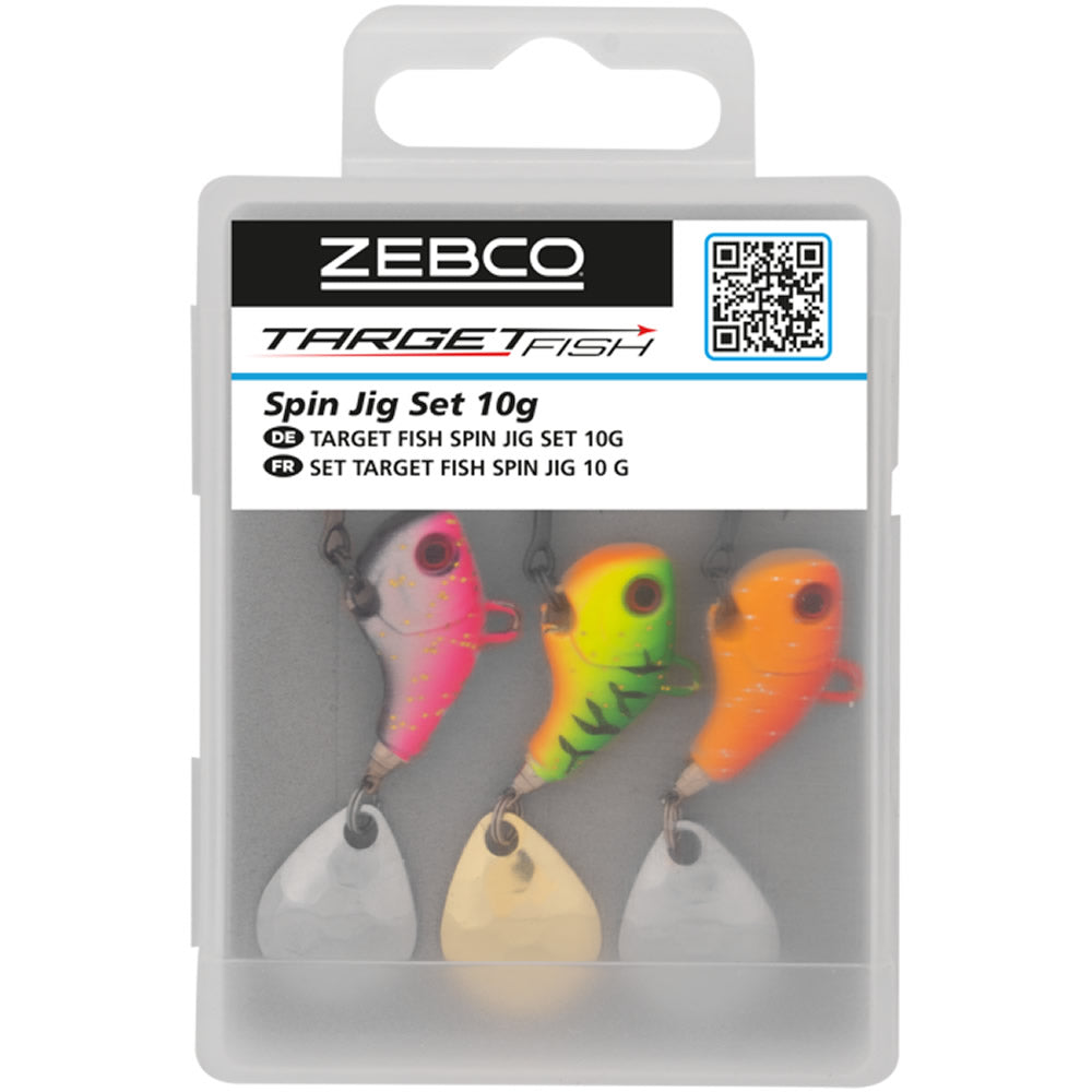 Spinnertail ZEBCO Target Fish Spin Jig Set 9.5cm 3buc/pac