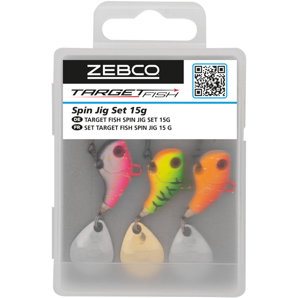 Spinnertail ZEBCO Target Fish Spin Jig Set 9.5cm 3buc/pac