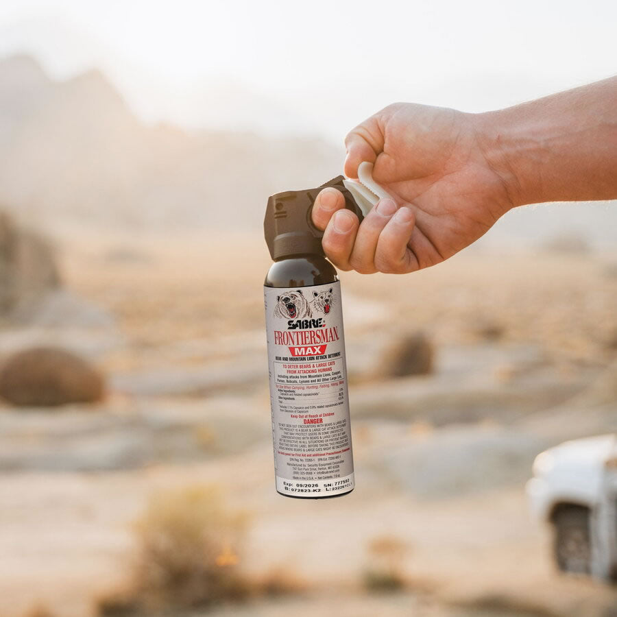Spray Autoaparare + Husa SABRE Frontiersman Anti-Urs, 272ml, Distanta Pulverizare 12m