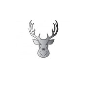 Sticker Delphin Deer head SILVER 