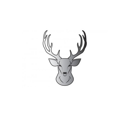 Sticker Delphin Deer head SILVER 