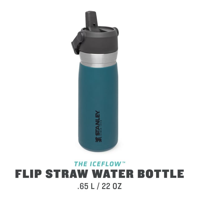 Sticla Apa Stanley The IceFlo Flip Straw Water Bottle Lagoon 0.65L 