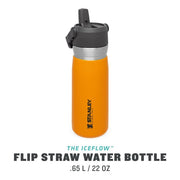 Sticla Apa Stanley The IceFlow Flip Straw Water Bottle Saffron 0.65L 