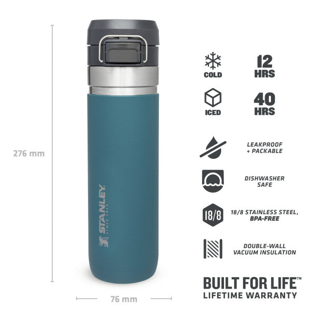 Sticla Apa Stanley The Quick Flip Water Bottle Lagoon 0.7L 