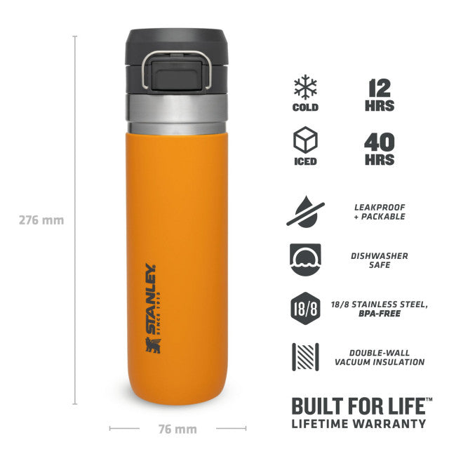 Sticla Apa Stanley The Quick Flip Water Bottle Saffron 0.7L 