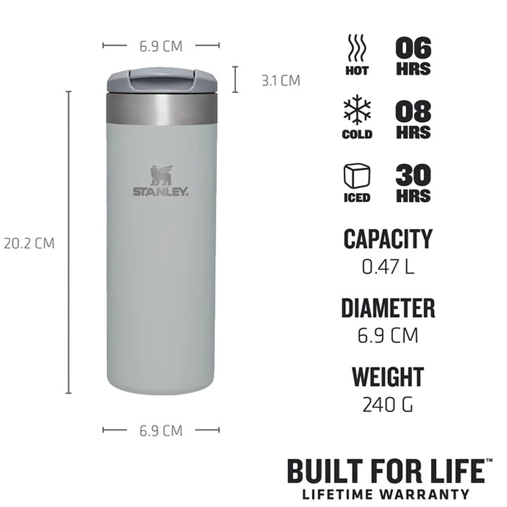 Sticla Termoizolanta STANLEY The AeroLight Transit Mug 0.47L / 16oz, Fog Metallic