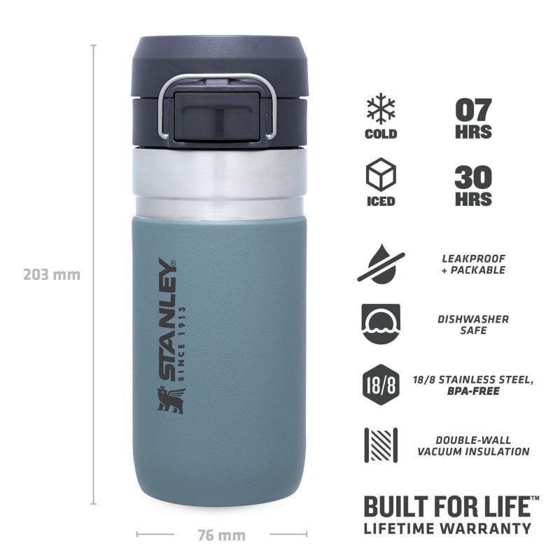 Sticla Termos Stanley, The Quick Flip Water Bottle, Shale, 0.47L