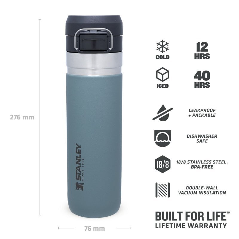 Sticla Termos Stanley, The Quick Flip Water Bottle, Shale, 0.7L