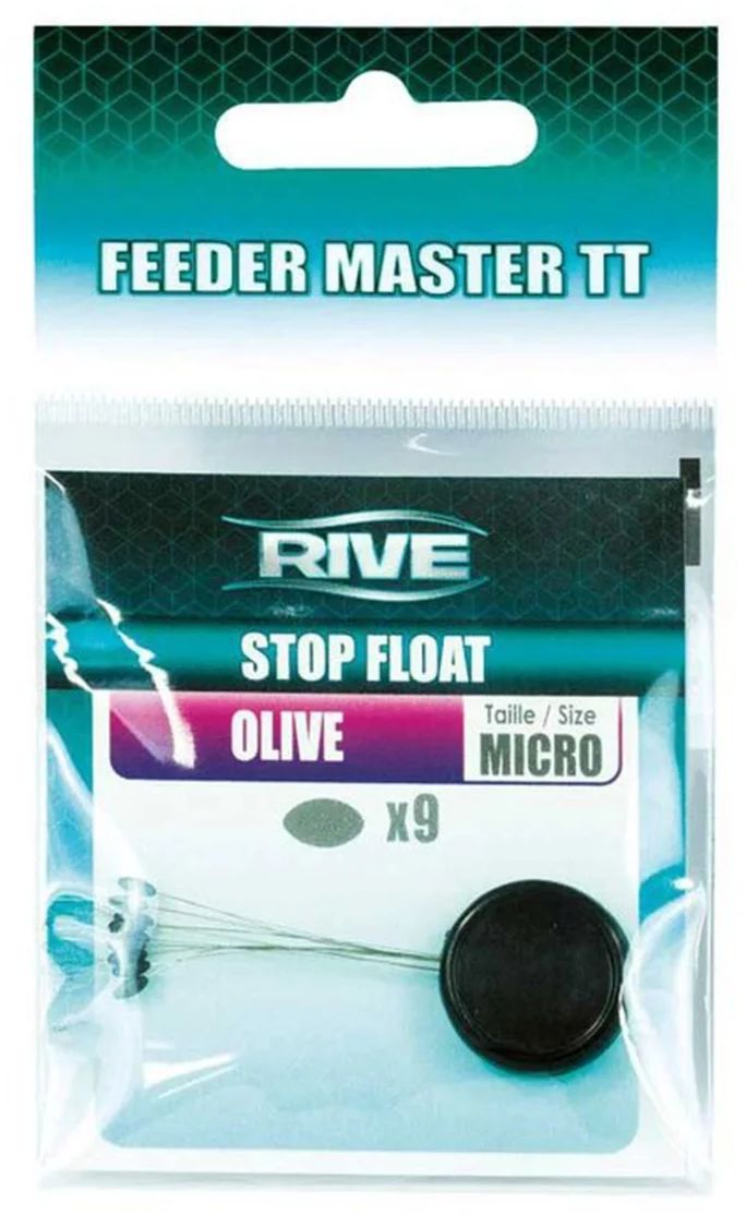 Stoper RIVE Stop Float Olive, Marime Micro, 9buc/pac