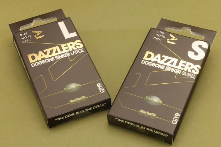 Stoppere Siliconice ONE MORE CAST Tackle Dazzlers Dog Bone Sinkers, Small, 9buc/pac