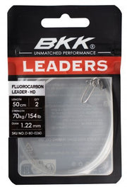 Struna BKK Fluorocarbon Leader HD Pike Snap 50cm 2buc/pac