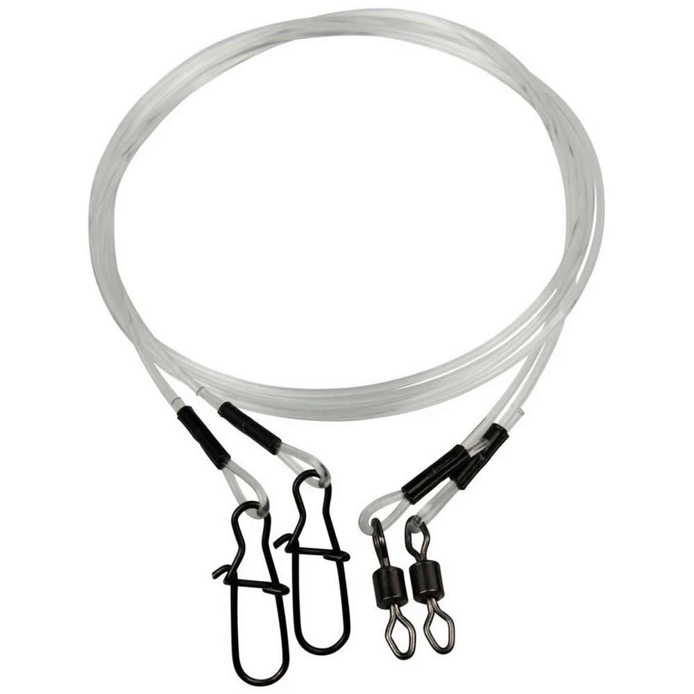 Struna DAM Effzett L Mono Spin Leader, 55cm, Nr.4, 24Kg, 2buc/pac