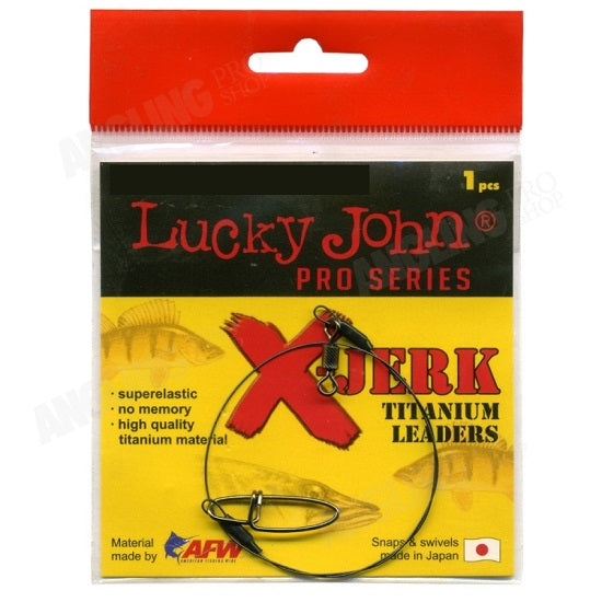 Struna Lucky John X-Jerk Titanium 30cm neagra 1 buc/plic