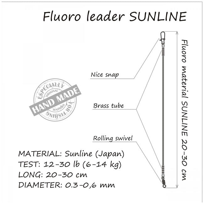 Struna Orange Fluoro Leader 25cm