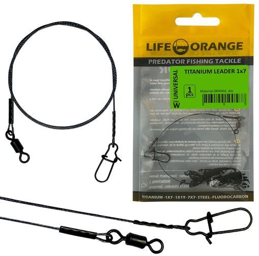 Struna Titan Orange Titanium Leader 1x7, 13.6kg, 30cm, 0.45mm, 1buc/plic