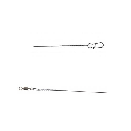 Struna VMC Blackflex din 7 fire de otel si ochet din nylon agrafa rapida vartej 40cm 5kg 3buc/plic