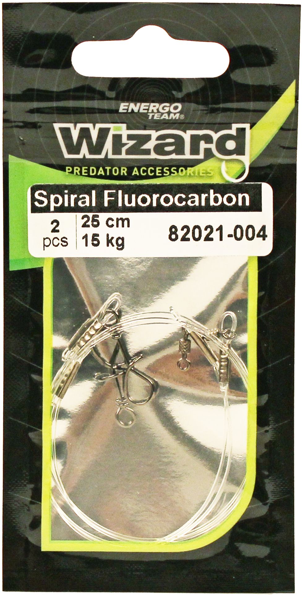 Struna Wizard Agrafa Spirala Fluorocarbon Leader 25cm 2buc/plic