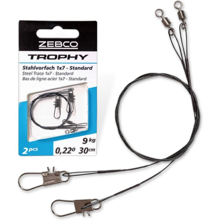 Struna ZEBCO Trophy Steel Trace 1x7 Standard, 30cm, 6kg, 2buc/pac