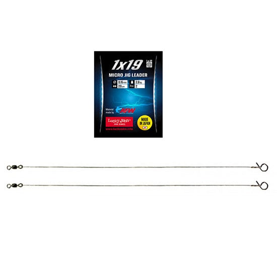 Strune Lucky John Micro Jig 1x19 (cu agrafa) 25cm 2.8kg curpu  2 buc/plic