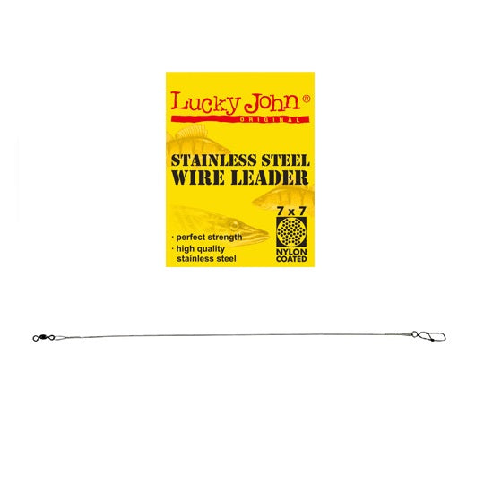 Strune Lucky John SSW 7x7 Steel Leaders neagra 2