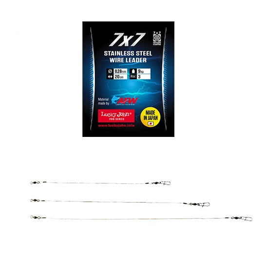 Strune Lucky John SSW AFW 7X7 Steel Wire Leaders cupru 3