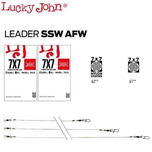 Strune Lucky John SSW AFW Nylon Coated 25cm, 0.36mm, 12kg, 2buc/plic
