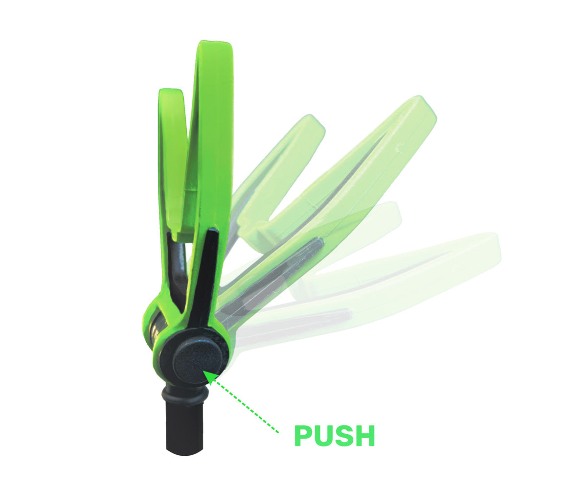 Suport Fata ZFISH Flexifit Front Rod Rest, 110x80mm, Negru/Verde Fluo