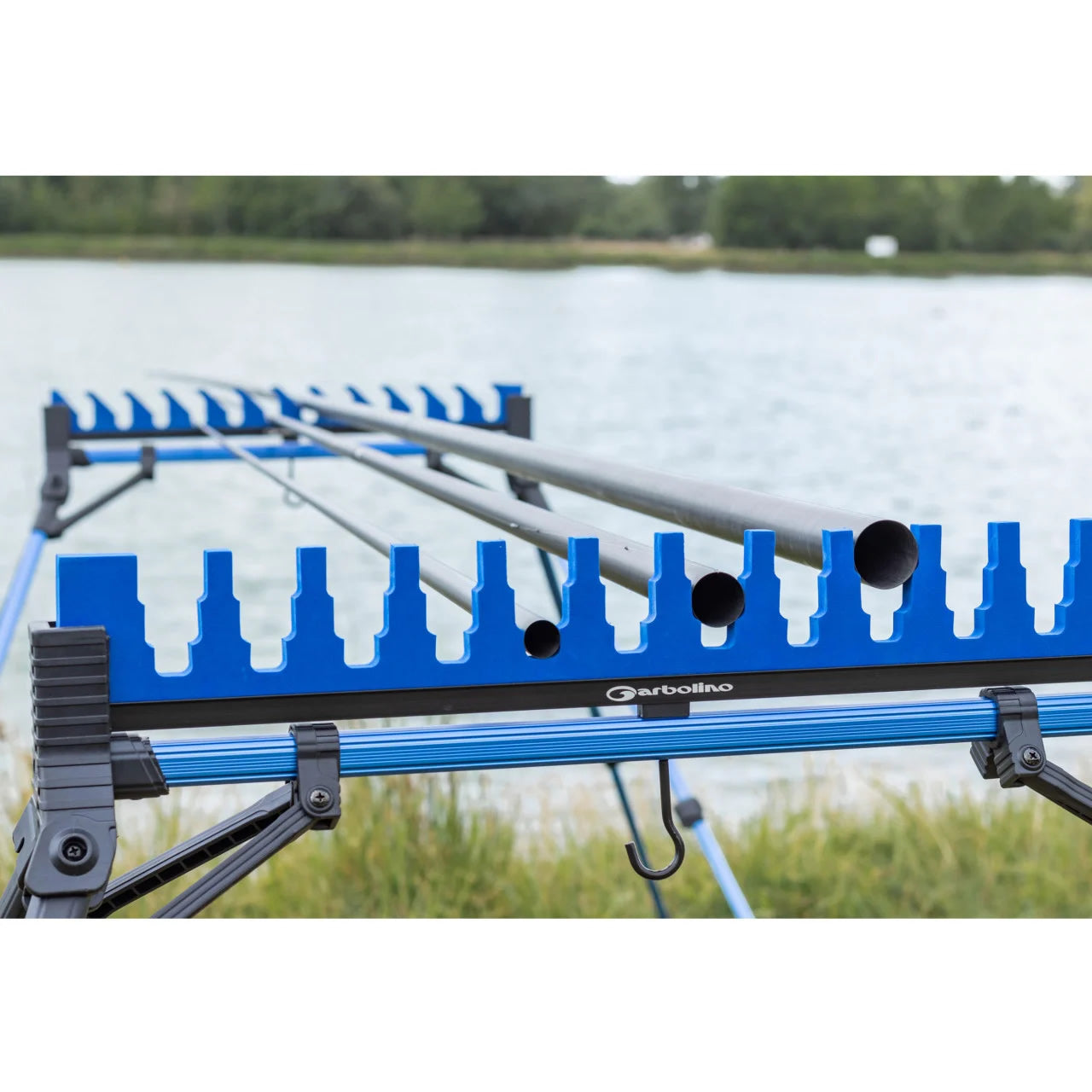 Suport Lansete Garbolino Kit Silver Base 12 Posturi, 4 Picioare XXL 70-100cm, Anti Vant