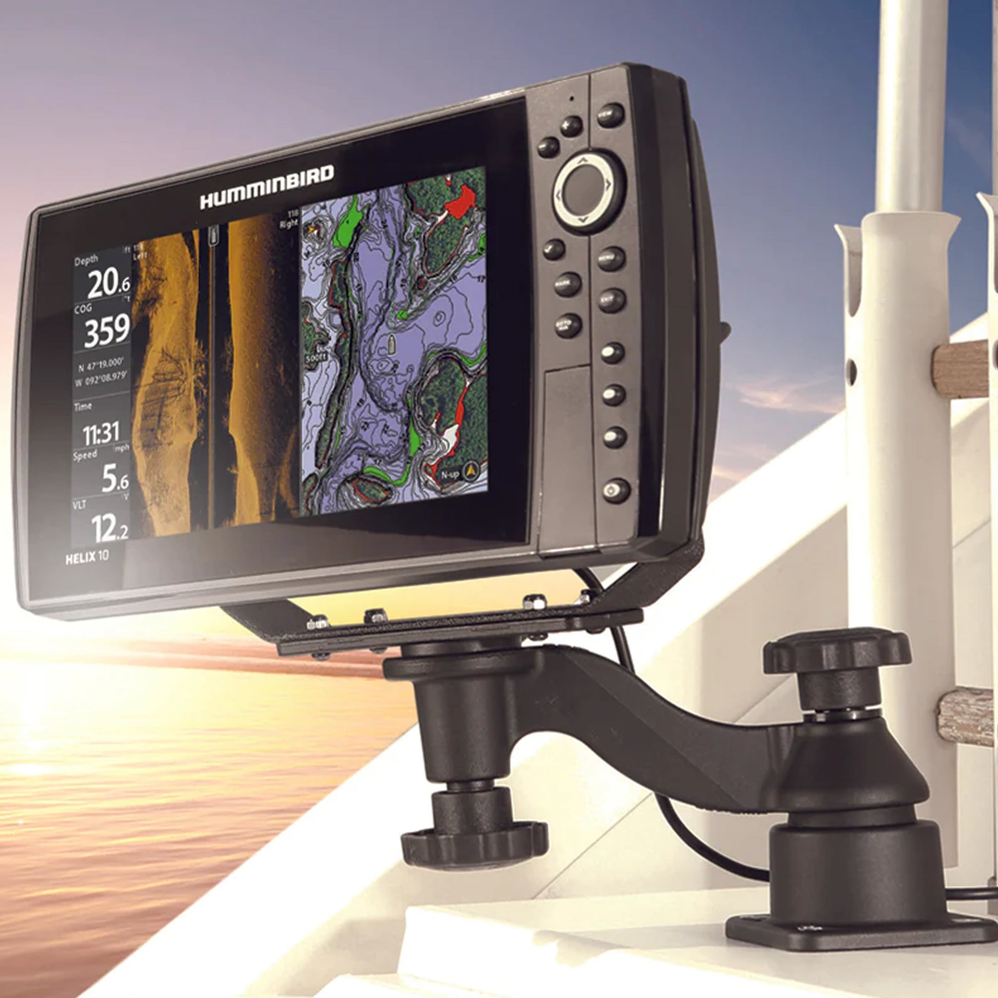 Suport Sonar RAM Mounts Horizontal 6" Swing Arm Mount for Fishfinders &amp; Plotters