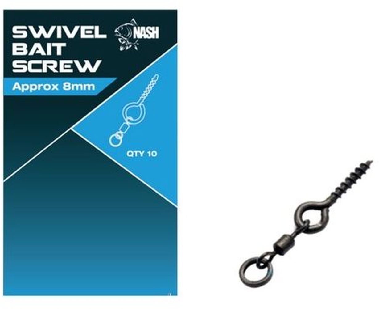 Surub Pop-up Nash Swivel Bait Screw , 8cm, 10buc/plic