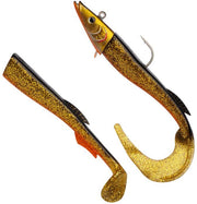 Swimbait Berkley Powerbait Power Sandeel, Gold Motoroil, 65g, 17cm, 1buc/pac