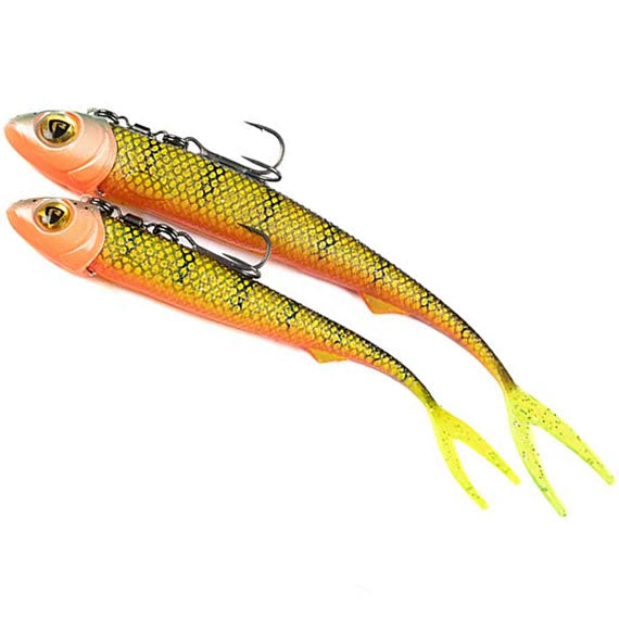 Swimbait FOX RAGE Pelagic Ready Rig Slick Finesse, Natural Perch, 21cm, 60g