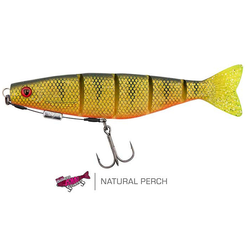 Swimbait FOX RAGE Pro Shad Jointed Loaded, Natural Perch, 14cm, 31g
