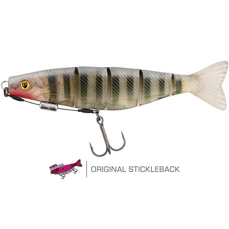 Swimbait FOX RAGE Pro Shad Jointed Loaded,  Original Stickleback, 18cm, 52g