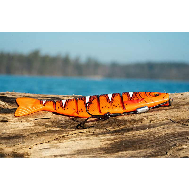 Swimbait FOX RAGE Pro Shad Jointed Loaded,  Red Wake, 18cm, 52g