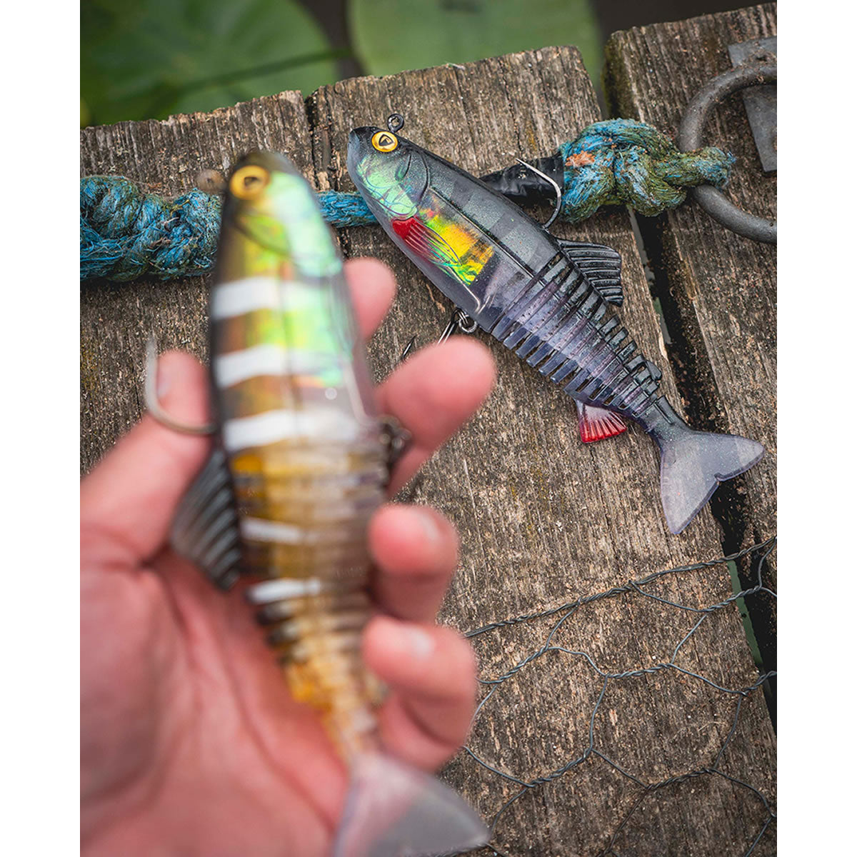 Swimbait Fox Rage Replicant Jointed, Ghost Ayu UV, 23cm/9inch, 130g