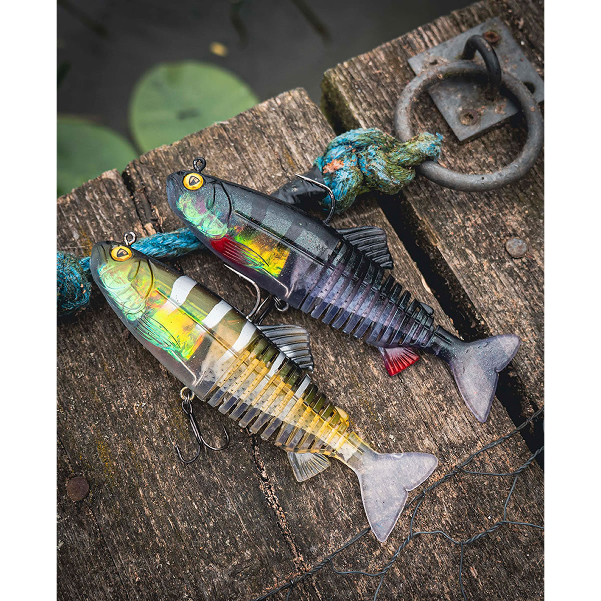 Swimbait Fox Rage Replicant Jointed, Young Perch UV, 23cm/9inch, 130g