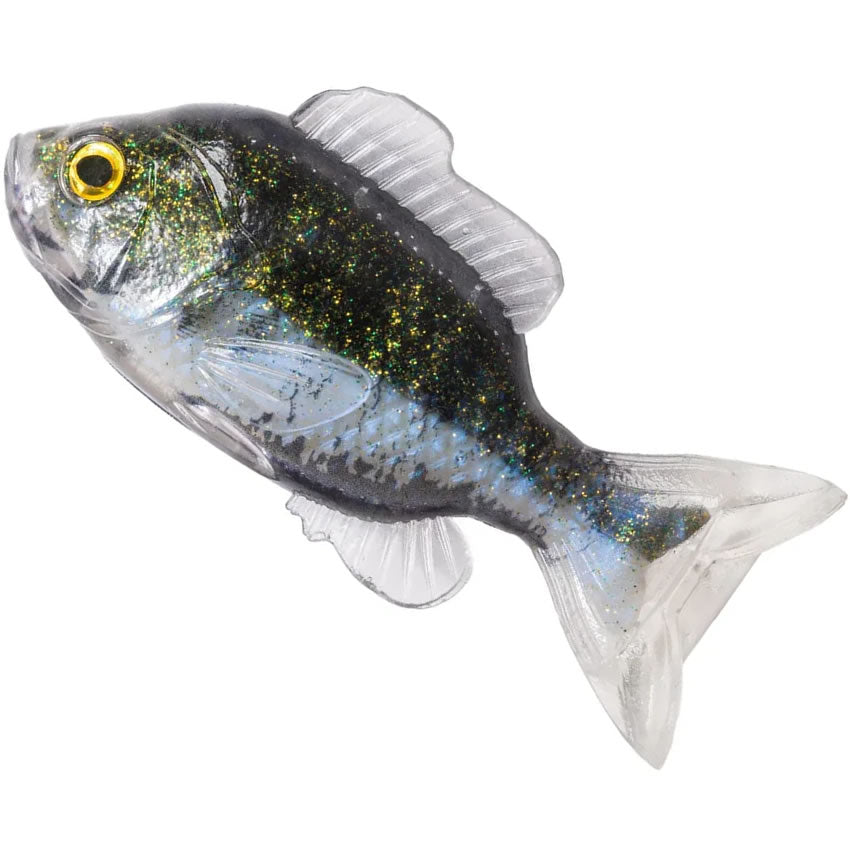 Swimbait LIVE TARGET Sunfish Unrigged, Green / Pearl, 8.5cm, 4buc/pac