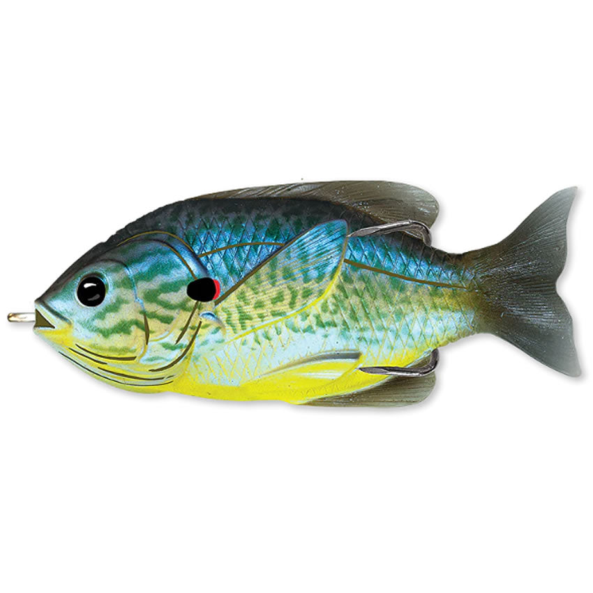 Swimbait Live Target Hollow Body Sunfish Walking Bait, Blue / Yellow Pumpkinseed, 7.5cm, 12g 