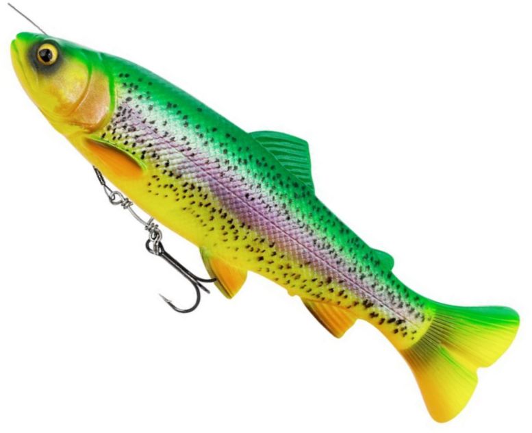 Swimbait SAVAGE GEAR 4D Line Thru Pulse Tail Trout SS, Fire Trout, 16cm, 51g, 1buc/pac