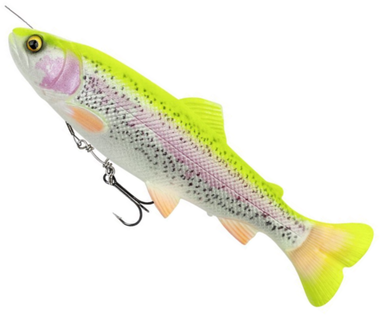 Swimbait SAVAGE GEAR 4D Line Thru Pulse Tail Trout SS, Lemon Trout, 16cm, 51g, 1buc/pac
