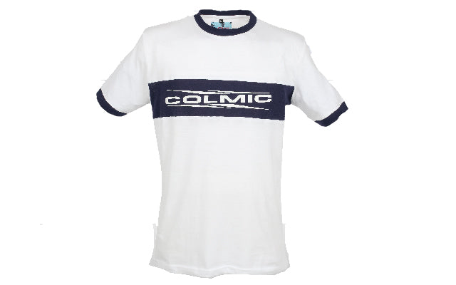 TRICOU COLMIC BUMBAC ALB/ALBASTRU