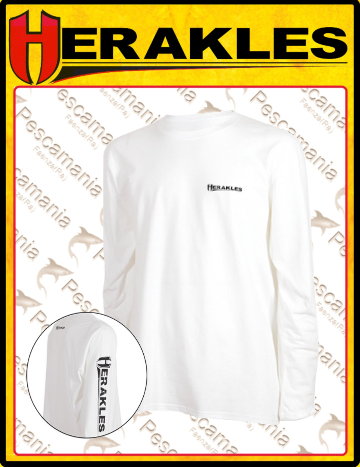 TRICOU COLMIC CU MANECA LUNGA HERAKLES ALB
