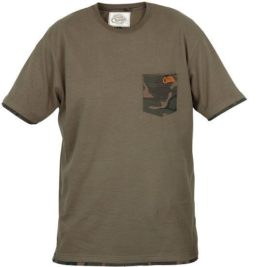 TRICOU FOX CHUNK KHAKI CAMO POCHET