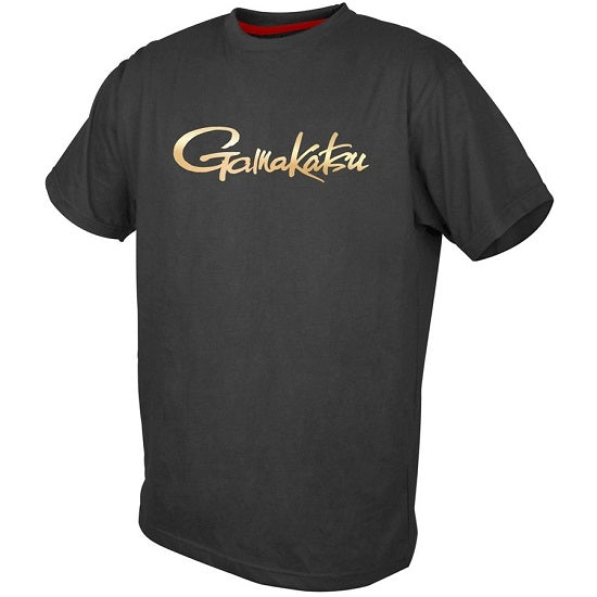 TRICOU GAMAKATSU GOLD LOGO NEGRU
