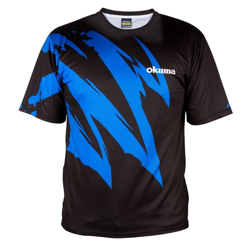 TRICOU OKUMA MOTIF NEGRU/ALBASTRU