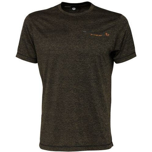 TRICOU SAVAGE GEAR FIGHTER STRETCH BURNT OLIVE MELANGE