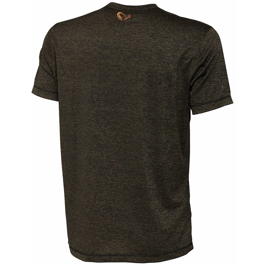 TRICOU SAVAGE GEAR FIGHTER STRETCH BURNT OLIVE MELANGE
