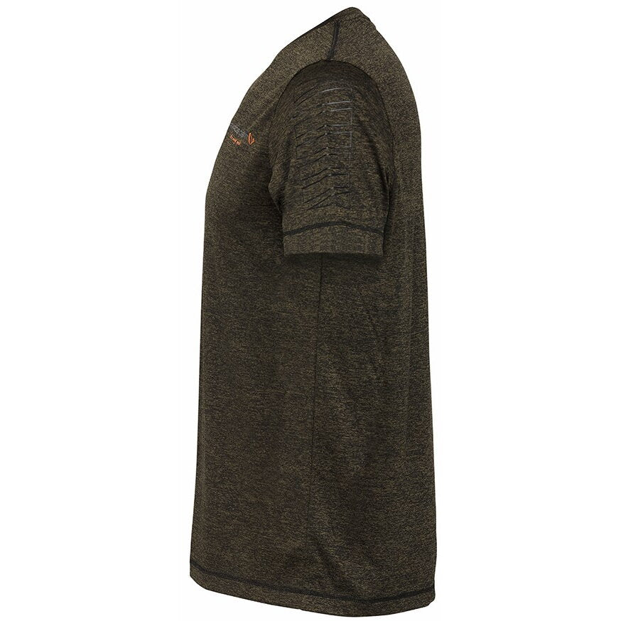 TRICOU SAVAGE GEAR FIGHTER STRETCH BURNT OLIVE MELANGE